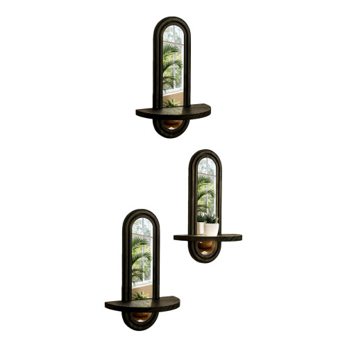 French Middle Century Wood Wall Floating Shelf with-1 pack 1