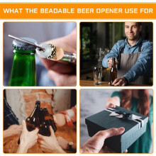 Reusable Beaded Bottle Opener Decorative Bead Wine Opener for Bartender DIY Beaded Bottle Opener