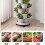 Vertical Gardening Stackable Flower Pots, for Strawberries, Flowers, Vegetable,Three-Dimensional Flower Pots(5PCS)Green 5