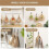 Wall Hanging Fruit Baskets for Kitchen 3 Pack Woven Produce Holder Vegetable Hanging Basket B 6