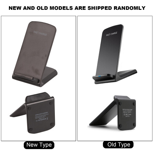 15W Fast Wireless Charger Stand for Phone, Black, Type C 2