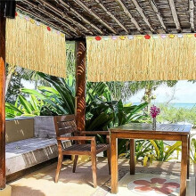 4Pack Luau Grass Table Skirt 9 Feet X 29.5 Inch Hawaiian Table Skirt for Tropical Hawaiian Luau Party Decorations
