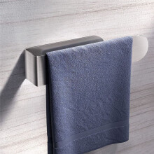 Porta Asciugamani, Porta Asciugamani, Porta Asciugamani Autoadesivo da Parete, Acciaio Inossidabile SUS 304 Spazzolato, Nero, B