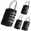 Combination-Padlock 4-Digit-Gym-Locker-Lock - 4 PCS Resettable Combo Lock for Toolbox School Employee Locker 2