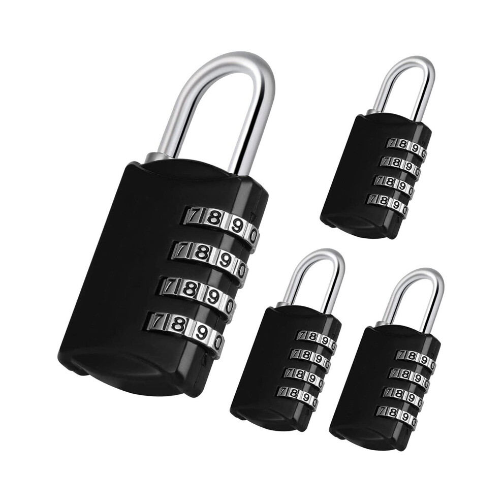 Combination-Padlock 4-Digit-Gym-Locker-Lock - 4 Pcs Resettable Combo Lock For Toolbox School Employee Locker 6031002590217