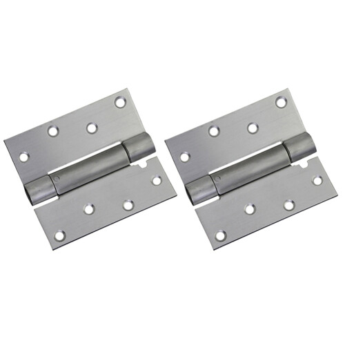 DobradiçA de Porta Fechamento AutomáTico, Pacote de 2, 4 Polegadas, Mola de Encaixe de AçO InoxidáVel Quadrado para ServiçO Pesado, Ferragem de