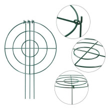 3 Sets Stützkäfig für Pfingstrosen, Gitter zum Durchwachsen Von Reifen mit 4 Beinen, Stützstrebe für Pflanzen, Starker Stützring für Blumen