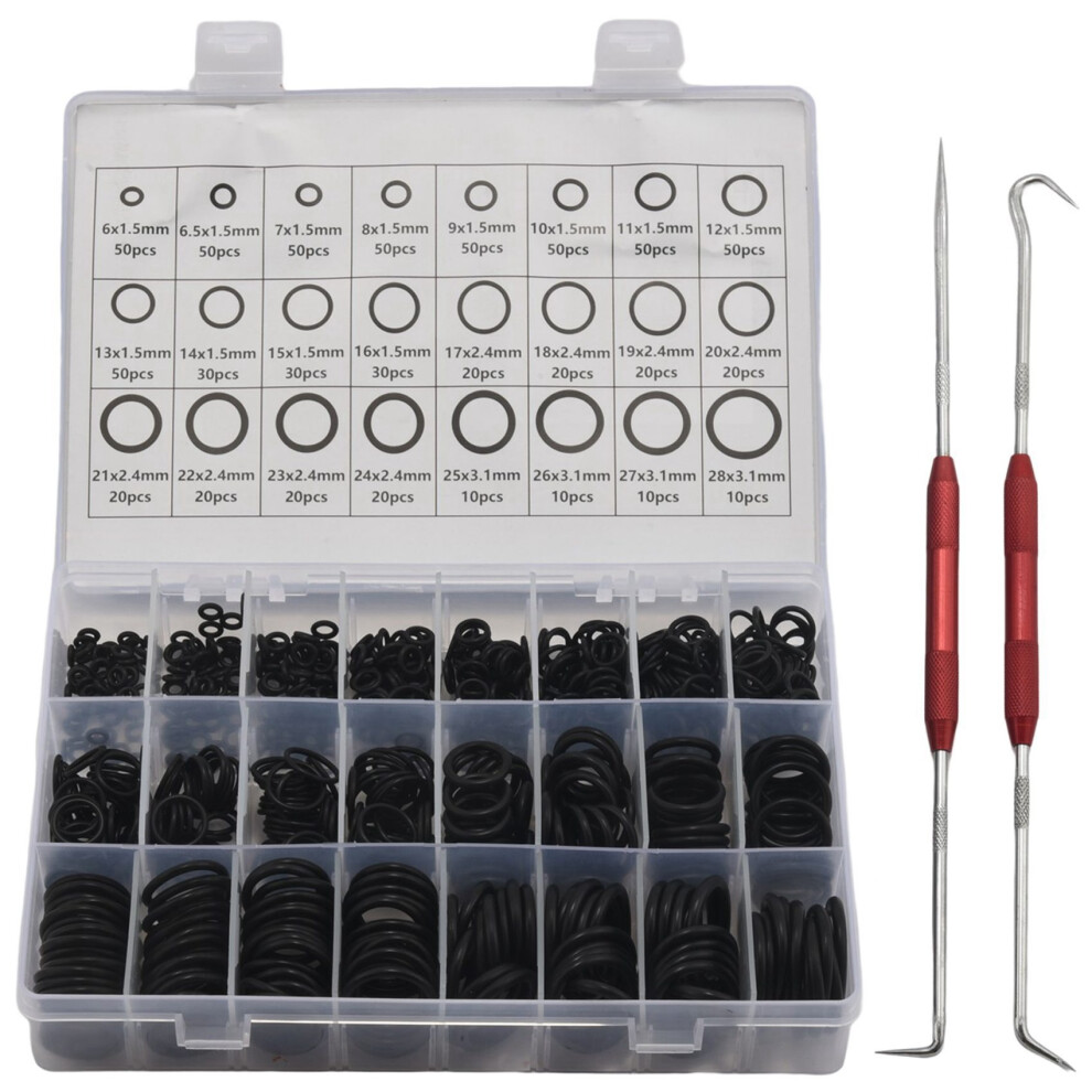 740Pcs Nitrile Rubber O Ring Set With Hook Tools Nbr Seal Rings Gasket Oring Oil-Resistant Sealing O-Ring Kit 4713935087300