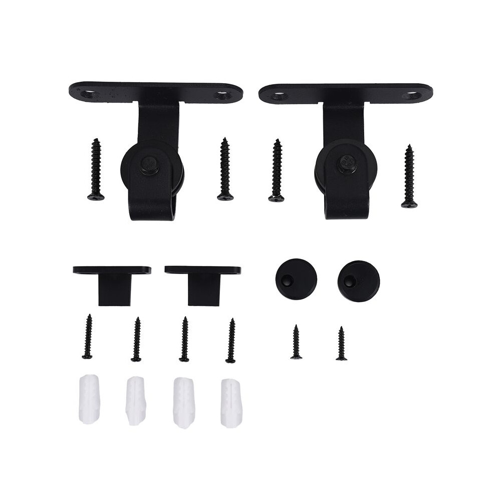 Sliding Barn Door Hardware Kits Top Mounted Hanging Rail Hanger Track Steel Closet Door Roller Rail For Single Door-B 6033906270899