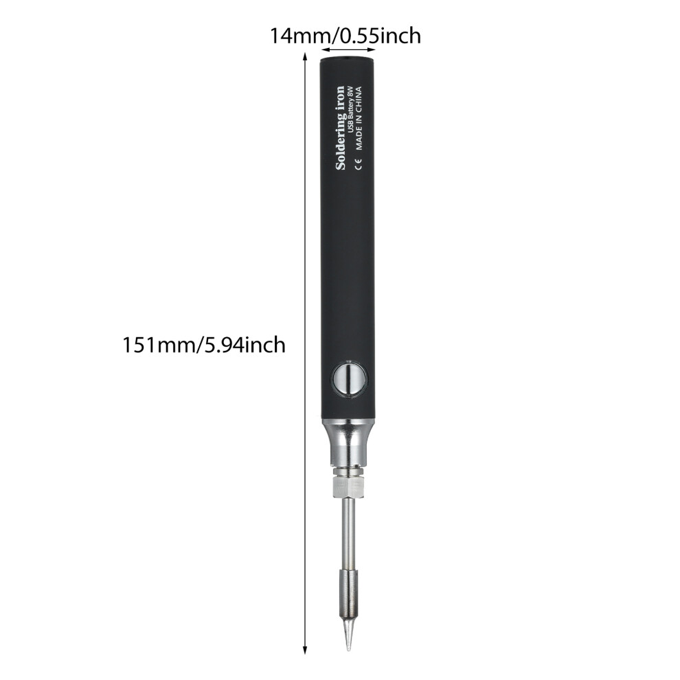 Cordless Usb Rechargeable Mini Soldering Iron Kit, 650Mah, 3 Temp Levels 7691385363137