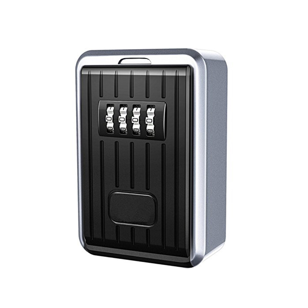 Lock Box 4 Digit Combination Waterproof Box Aluminum Alloy Weather Resistant Key Hider With Resettable Code Key Storage Wall Mounted 4711672653109