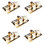 5 Pcs 1.5-Inch Long Brass Door  Sliding Lock  Bolt Gold 1