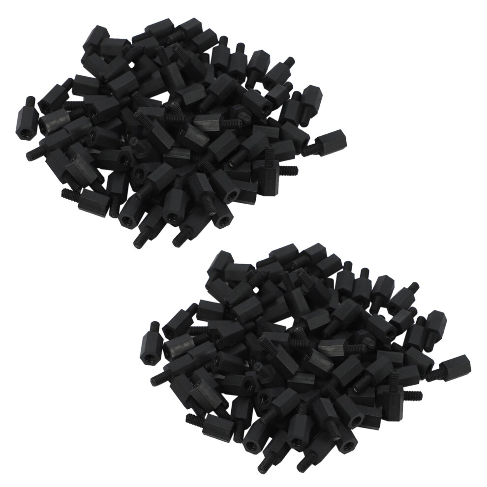 200Pcs M3 Thread 8Mm+6Mm Pcb Fixed Nylon Hex Standoff Spacer Pillar 4712557617148