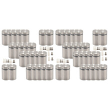 48Pcs 3/4 x 1 Inch Sign Holders Standoff Screws Wall Standoff Holders Screws Mount Hardware Advertising Glass Acrylic