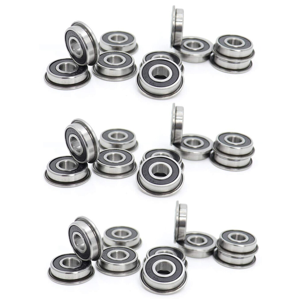 30Pcs F695-2Rs Bearing 5X13x4mm Flanged Miniature Deep Bearings F695rs For Voron Mobius 2/3 3D Printer 4713031940561