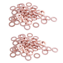 100 Pcs Rame Crush Rondella Guarnizione Piatta Raccordo 6mm X 10mm X 1mm