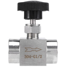 1/2 Inch BSP Equal Female Thread SS 304 Stainless Steel Flow Control Shut Off Needle Valve