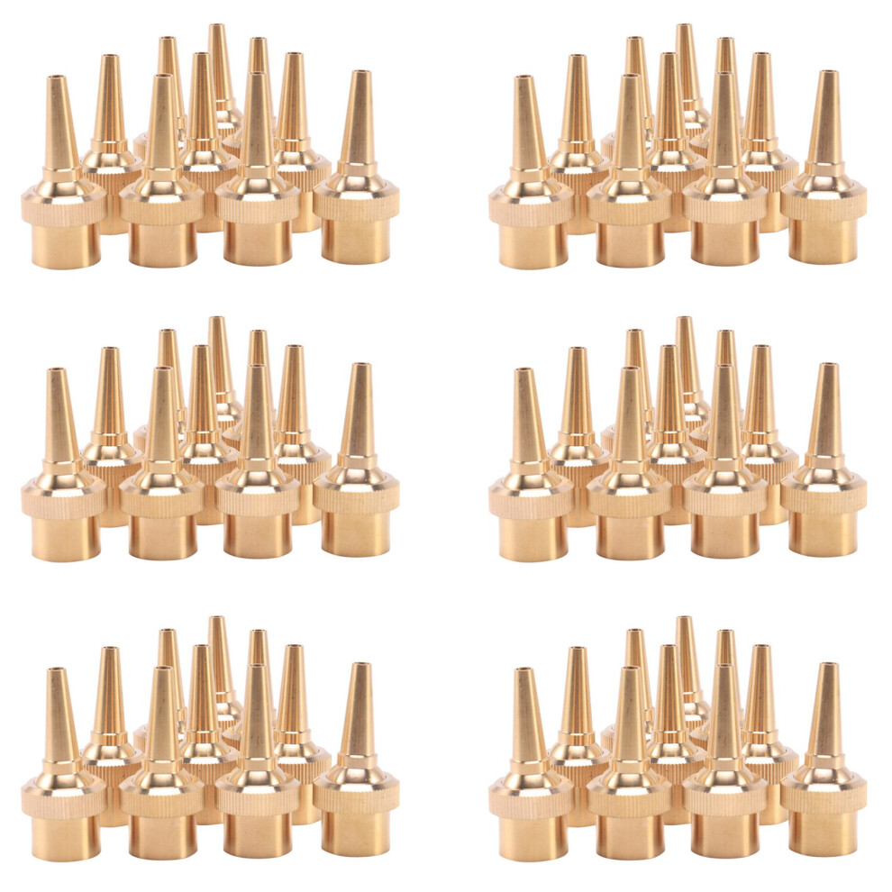 60Pcs 1/2 Inch Dn15 Brass Jet Straight Adjustable Fountain Water Spray Nozzles Pool Nozzles Garden Landscape Decoration 6031515056842