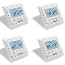 4X 16A 230V LCD Programmierbare Warme Fuß Boden Heizung Raum Thermostat Temperaturregler Temperatur Regler Manuell Mechanisch