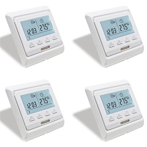 4X 16A 230V LCD Programmable Warm Floor Heating Room Thermostat Thermoregulator Temperature Controller Manual Mechanical