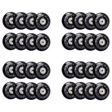 32 Pack Inline Skate RäDer, Drinnen und Draußen Roller Rollschuhe, Roller Klinge Ersatz RäDer mit Lager 64mm