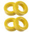 4 Pcs 33mm x 19mm x 11mm Yellow White Iron Core Ferrite Rings Toroid 1