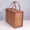 Picnic Woven Basket Storage Bag Handle Folded Fruit Shopping Food Handle Foldable Bamboo Basket 3
