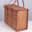 Picnic Woven Basket Storage Bag Handle Folded Fruit Shopping Food Handle Foldable Bamboo Basket 6