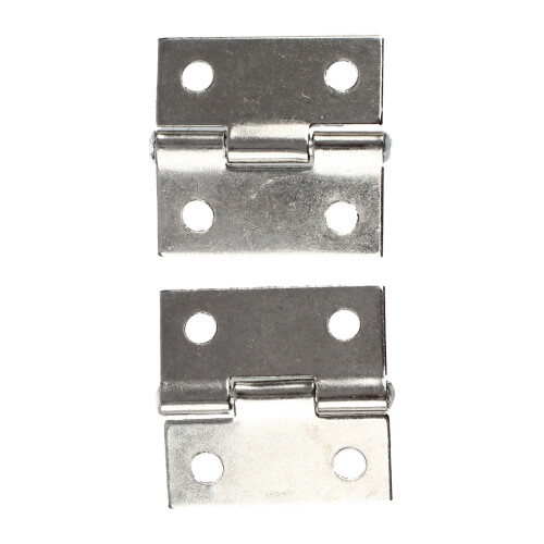 2 Pcs Gray Metal 1" Small Butt Hinge for Cabinet Drawer