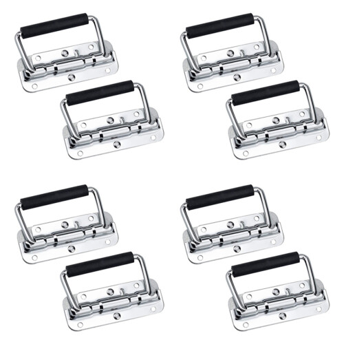 8Pcs 304 Stainless Steel Spring Handle Prop Box Tool Aluminum Box Handle Activity Handle Folding Industrial Handle 1