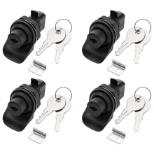 4 Set Locking Push Button  for Marine Boat Radio Box, Tool Box, Electronic Box, Motorcycle Glove Box Lock.