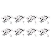 10X Loquet à Palette avec Serrure et Clé Serrure de Remorque de Loquet de Porte de VR En Acier Inoxydable Loquet de Poignée à Encastrer Robuste