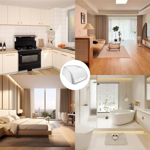 6pcs Door Stops Floor Self-Adhesive Door Buffer Floor for Gluing Transparent, Floor  No Drilling Wall Buffer 2