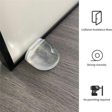 6pcs Door Stops Floor Self-Adhesive Door Buffer Floor for Gluing Transparent, Floor No Drilling Wall Buffer