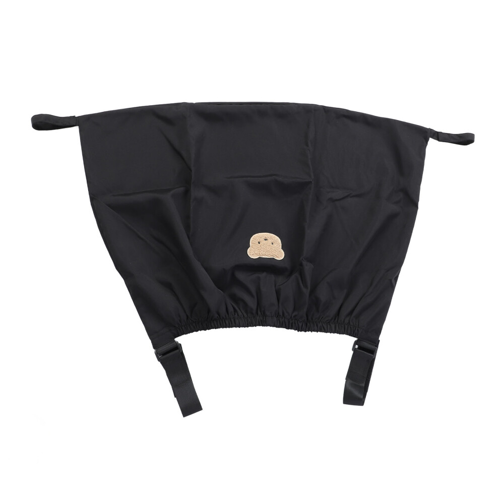 Multifunctional Stroller Cargo Bag With Bottle & Nappy Storage Black