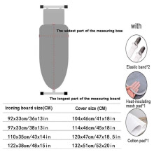 High Temperature Resistant Ironing Board Cover, Household Ironing Board Cloth Cover, Cotton Ironing Board Cover Grey