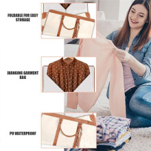 Travel Foldable Clothing Bag Multi-Function Garment Bag Travel Bag Garment Bag for Carry Garment Bag,Beige