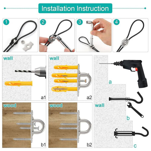 Shade Sail Hardware Kit 304 Stainless Steel Extension Cord Outdoor Triangular Rectangular Awning Mounting Hardware 1