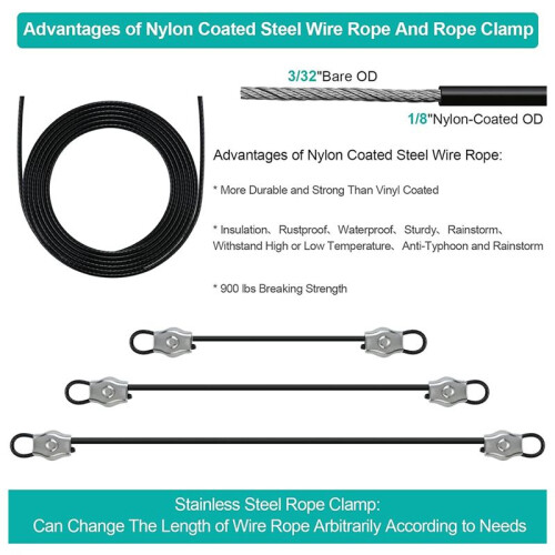 Shade Sail Hardware Kit 304 Stainless Steel Extension Cord Outdoor Triangular Rectangular Awning Mounting Hardware 2