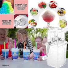 Ice Crusher Manual Rotary Ice Crusher Cocktails Slush Machine Ice- Crushed Smoothies Ice Crusher Machine Home A