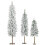 Homcom HOMCOM Set of 3 Flocked Christmas Tree, Pencil Downswept Xmas Tree 2