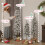 Homcom HOMCOM Set of 3 Flocked Christmas Tree, Pencil Downswept Xmas Tree 3