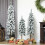 Homcom HOMCOM Set of 3 Flocked Christmas Tree, Pencil Downswept Xmas Tree 8