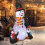 Outsunny Outsunny Blow Up Christmas Inflatables with Flashing Projector Light 8