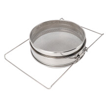 Filtro di miele a doppio setaccio in acciaio inossidabile, 24,89x24,89 cm