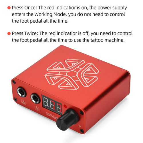 (Red, UK Plug) LED Digital Display Tattoos Power Regulator Transformer Professional 2