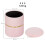 Homcom HOMCOM Round Pouffe Storage Footstool with Hidden Space, Pink 3