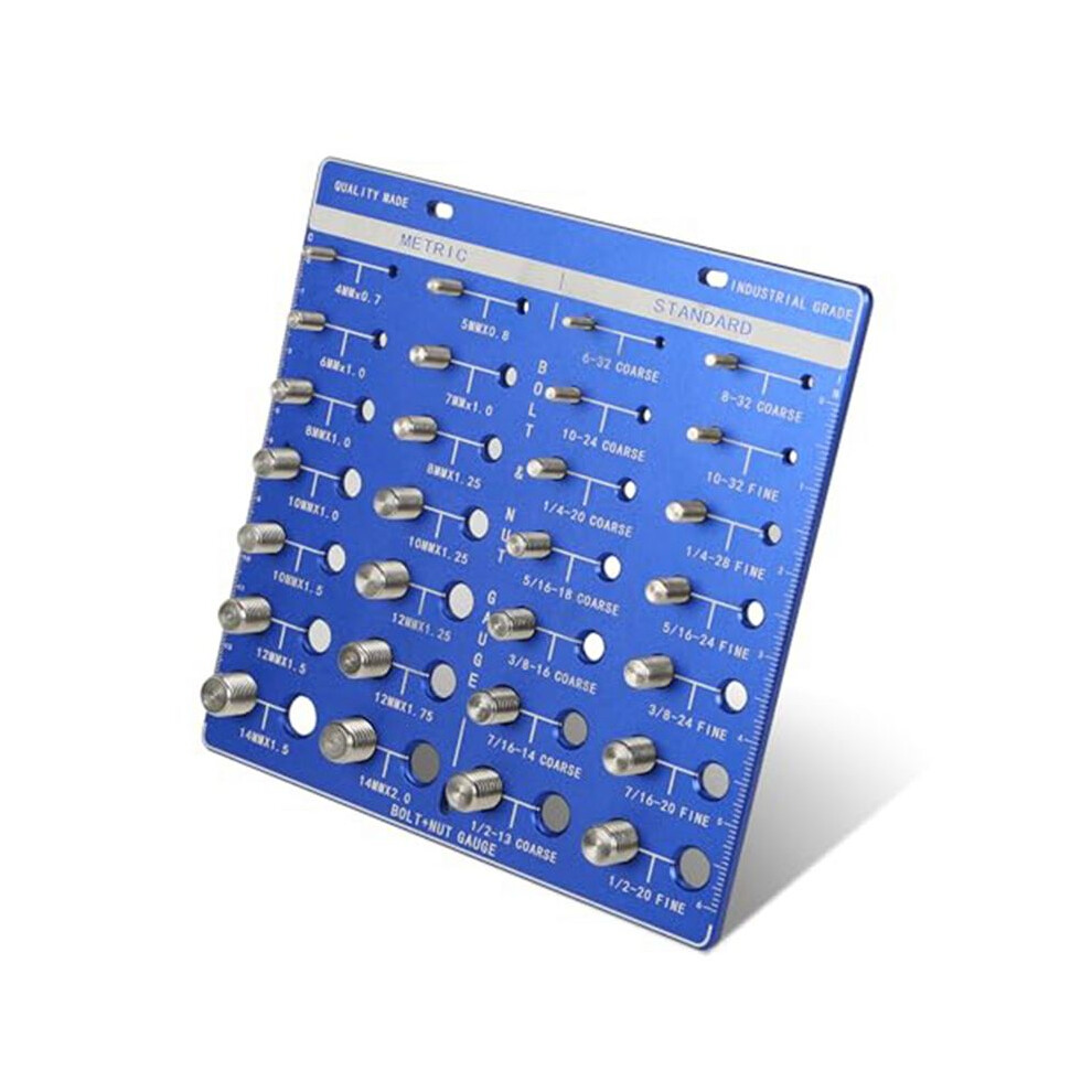 Square Thread Checker, Nut And Bolt Thread Checker, Bolt Size And Thread Identifier Gauge,Bolt And Nut Gauge () 4711062072091