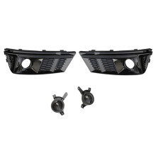 Grade de Farol de Neblina Dianteiro, Moldura de Farol de Neblina, Tampa, Acabamento de Capô para  A4 A4L S4 B9 2017-2018, Preto