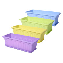 4 Packs 17 Inches Flower Window Box Plastic Vegetable Planters for Windowsill, Patio, Garden, Home Decor, Porch